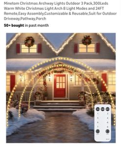 Minetom Christmas Archway Lights 3 Pack