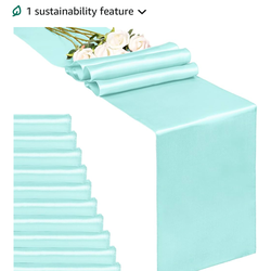 Aqua Satin Table Runners