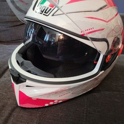 "AGV K3-SV" Izumi Ladies Helmet pink and white