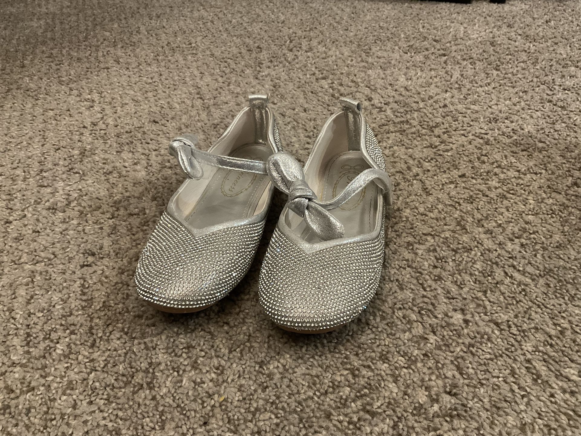 Silver Rinestoned Covered Shoes