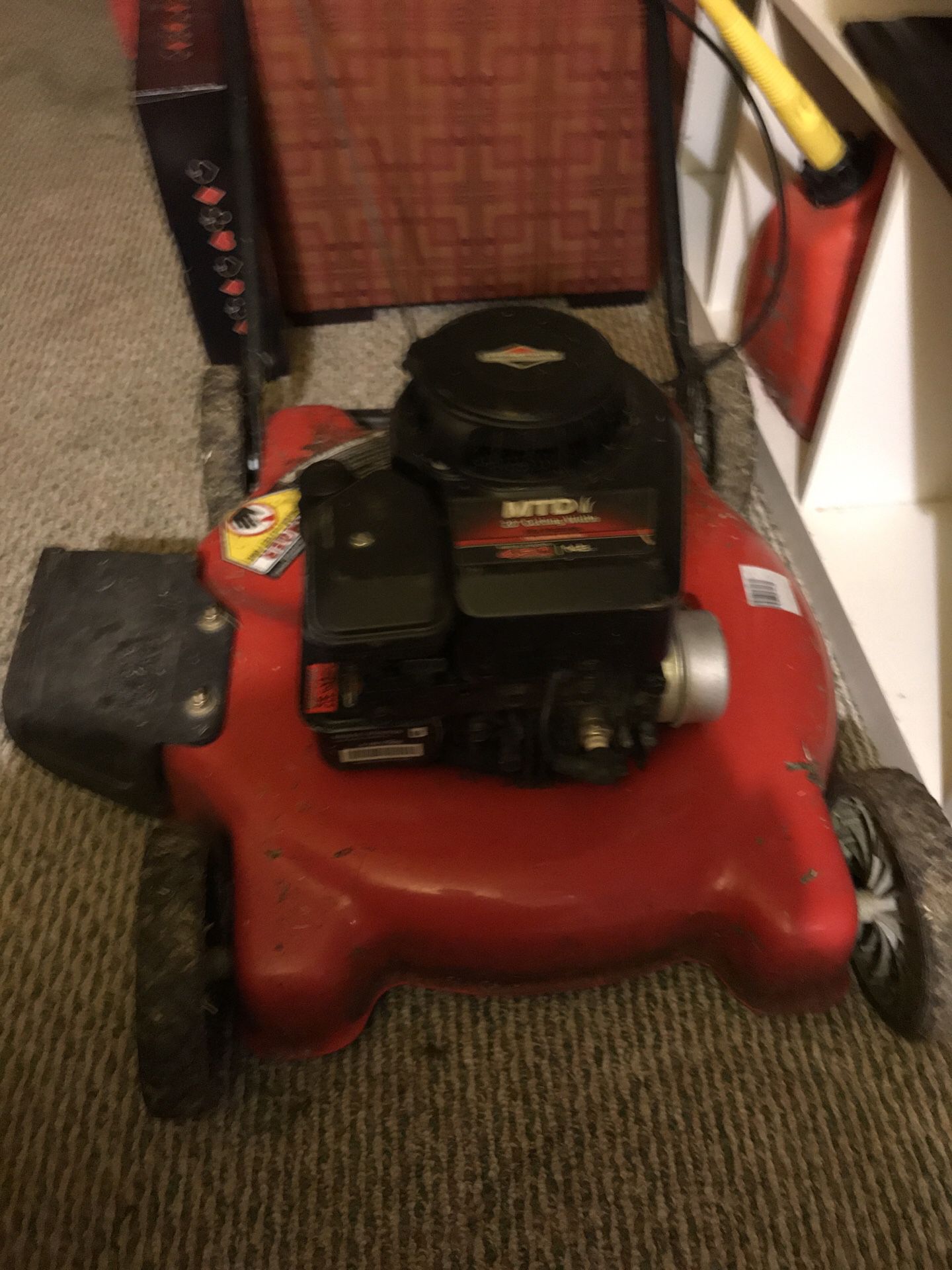 Briggs & Stratton lawn mower. Great condition. Bought it second hand for 70$ looking to sell it for the same. Moving to an apartment. Need to seek it