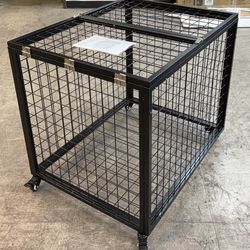 😀 Ball Cart Garage Sports Equipment Organizer with Lockable Lid, Basketball Storage Bin for Indoor Outdoor, Rolling Exercise Ball Cart Holder for Gym
