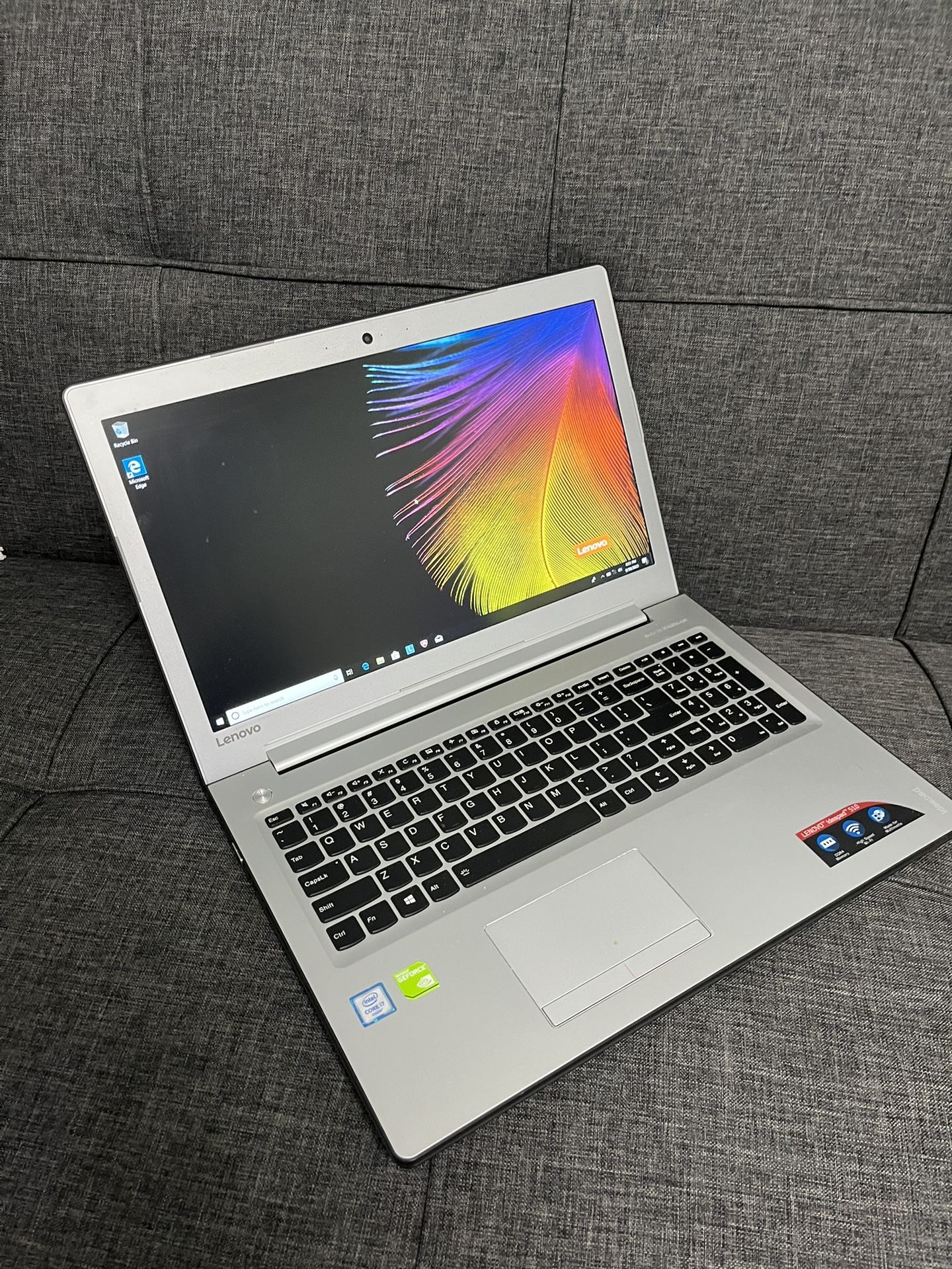 Lenovo IdeaPad 510 15ISK Windows 10 15” Laptop Intel i7 6500U 2.5GHz 12GB RAM 1TB HD DVD-RW Camera WiFi Laptop