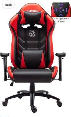 Gaming Chair Racing Style Swivel Computer Gamer Chair with Fully Foam, Esports Video Game Chair, PU Leather Executive Office Chair with Lift Headrest 