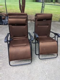 Two SummerWinds Zero Gravity Chairs