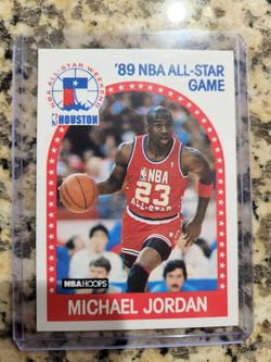 Michael Jordan 1989 NBA HOOPS #21 ALL STAR GAME HOUSTON CARD