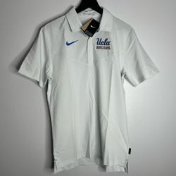 Nike UCLA Bruins Football On Field Polo Shirt Mens Small Grey Dri-Fit NWT