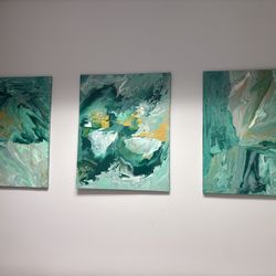 Modern Abstract Wall Art - 3-piece canvas set