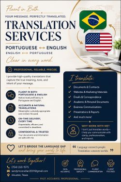 Translation Services Portuguese / English