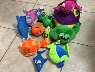 Sea creatures plushes