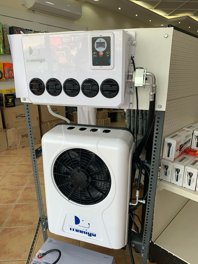 12 V No IDle AC Unit , No Gas Runs Off Batteries