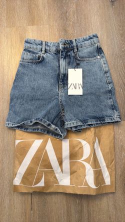 Zara mom short high-rise rigid size 0