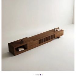 60-100 Inch Long Low Profile Premium Tv Stand With Storage