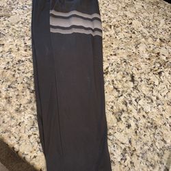 Men’s Sweat Pants, Size 2XL, Zippered Front Pockets, Black W/ Accent Stripe On One Leg, Rear Pocket, Black