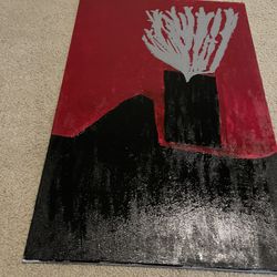 Red Flower Type Painting For Sale 