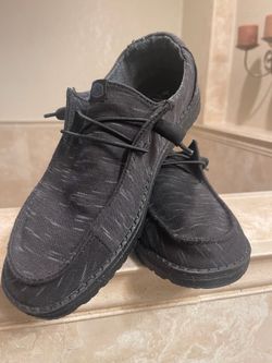 Womens Black HEY DUDE Loafers Shoes