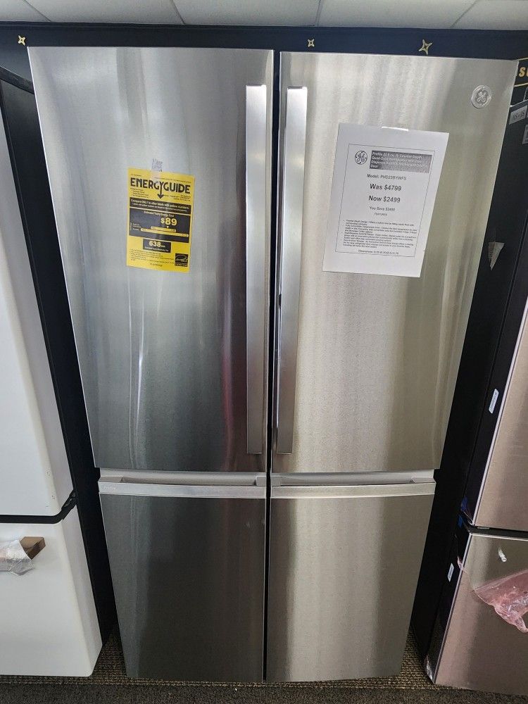 Profile 22.9 cu. ft Counter-Depth Quad-Door Refrigerator with Dual-Dispense Autofil Pitcher and Door in Door