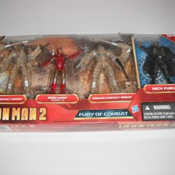 2010 Hasbro Marvel Iron Man 2 Movie Series "Fury of Combat" "Toys R Us Exclusive"