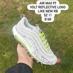 Nike Airmax 97 Volt Reflective Logo Like New Size 11