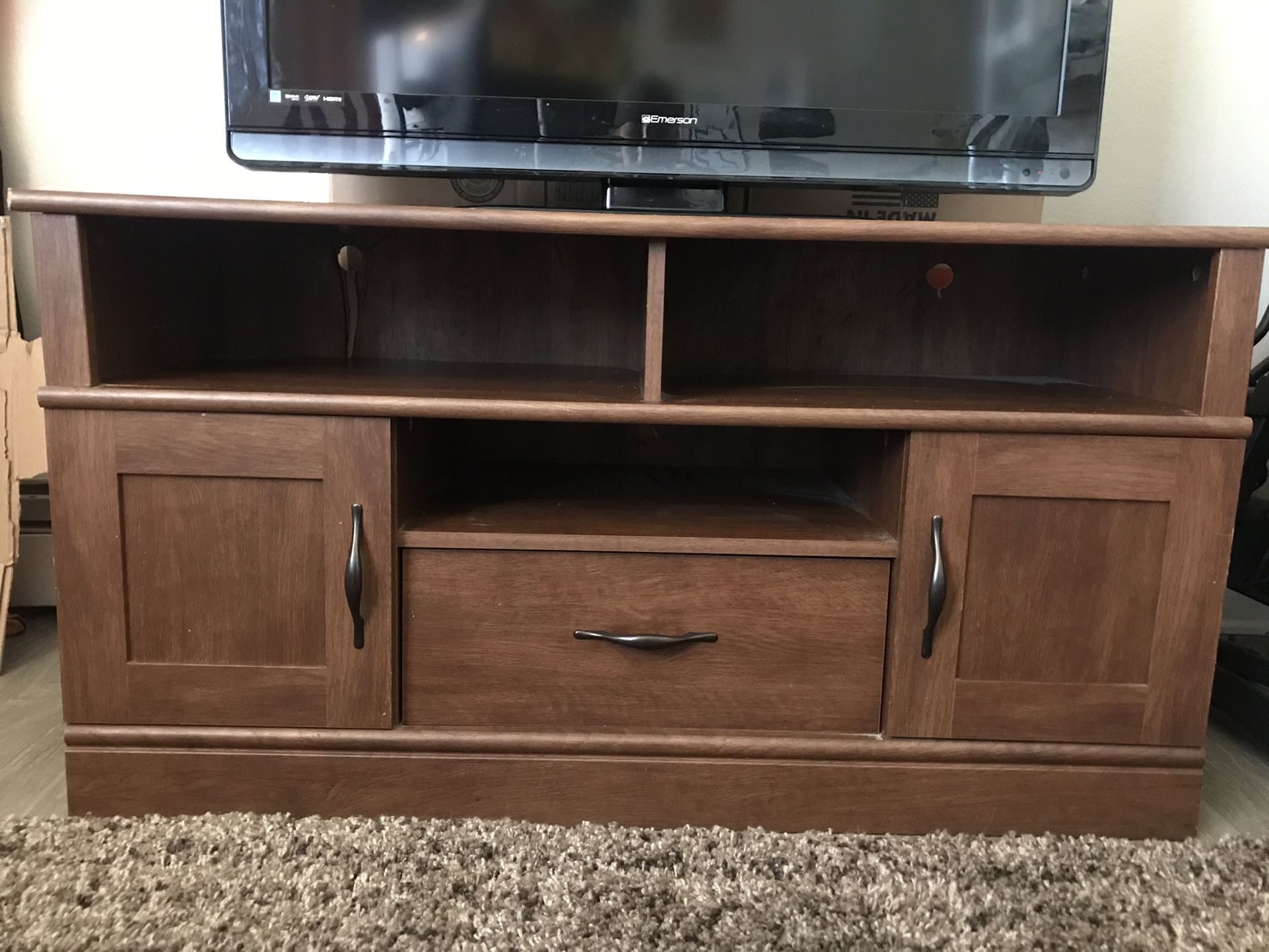 TV Stand Wood Cabinet Entertainment Center