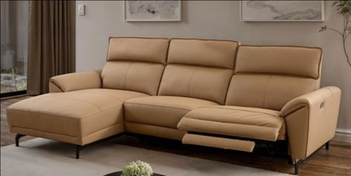 Brand New Brown Top Grain Leather Power Reclining Sectional Sofa