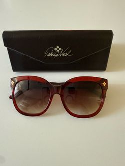 Patricia Nash Audrey Sunglasses PN01-0343 Burgundy Brown NEW with Case
