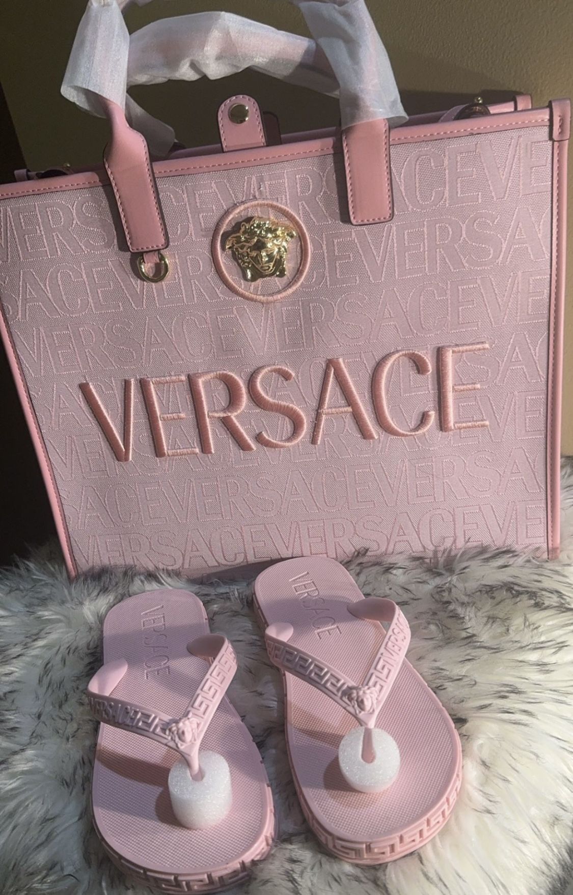 Versace Hand Bag And Slides