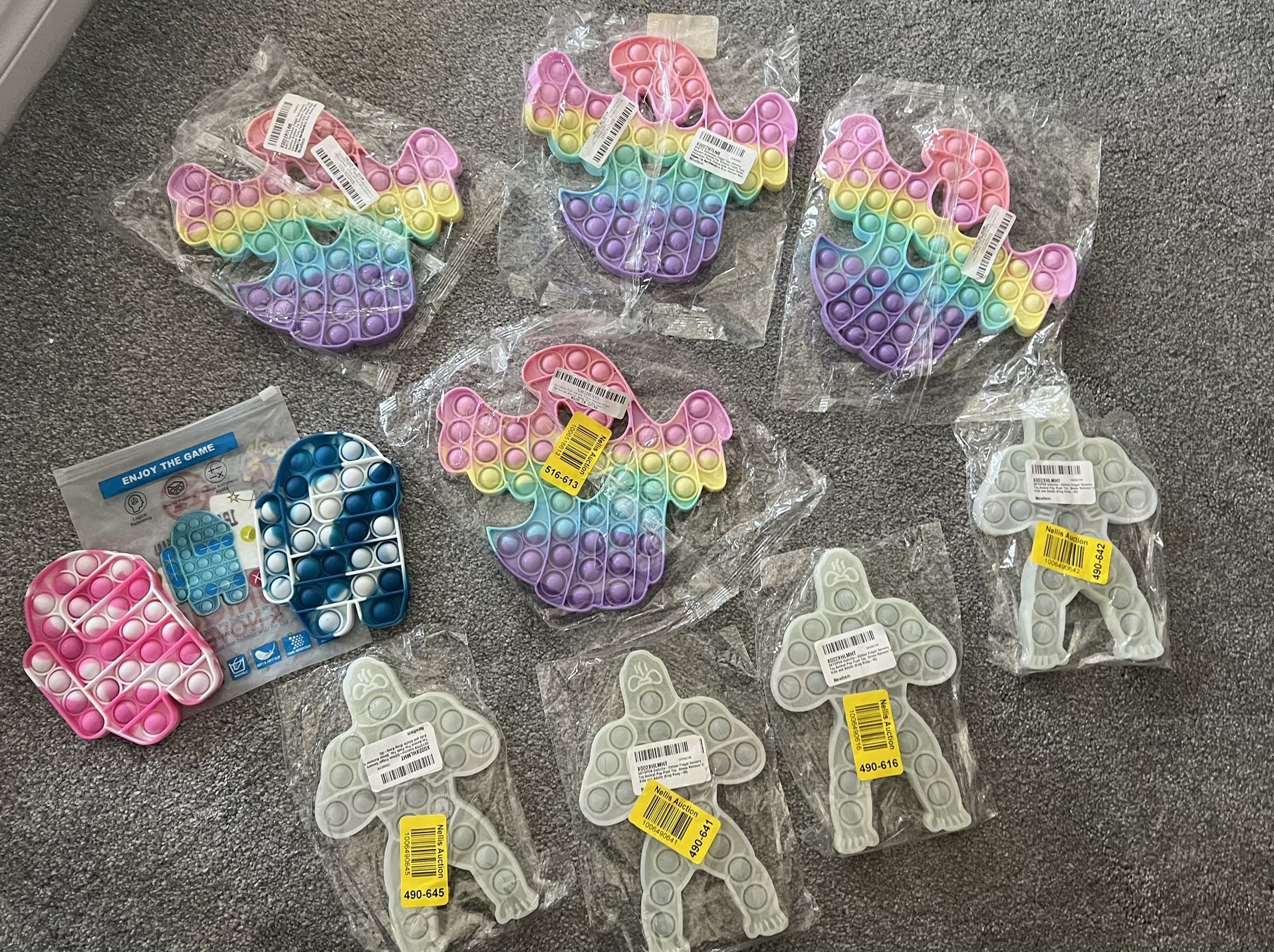 Lot 10 Fidget Pop It Toys Robot Ghost King Long For Boredom/autism/stress Relief