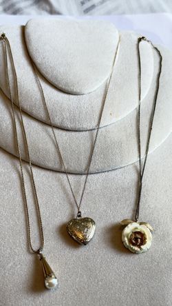3 Gold Filled Necklaces All Singed