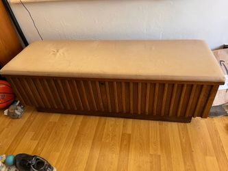 MCM Mid-Century Lane Cedar Wood Storage Bench Chest