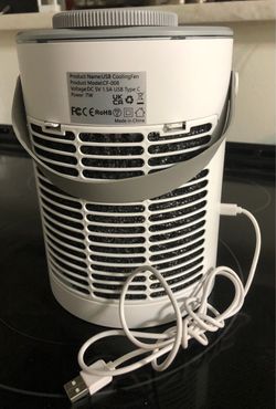 Portable Air Conditioner with USB C  , 3 wind speed personal cooling fan.