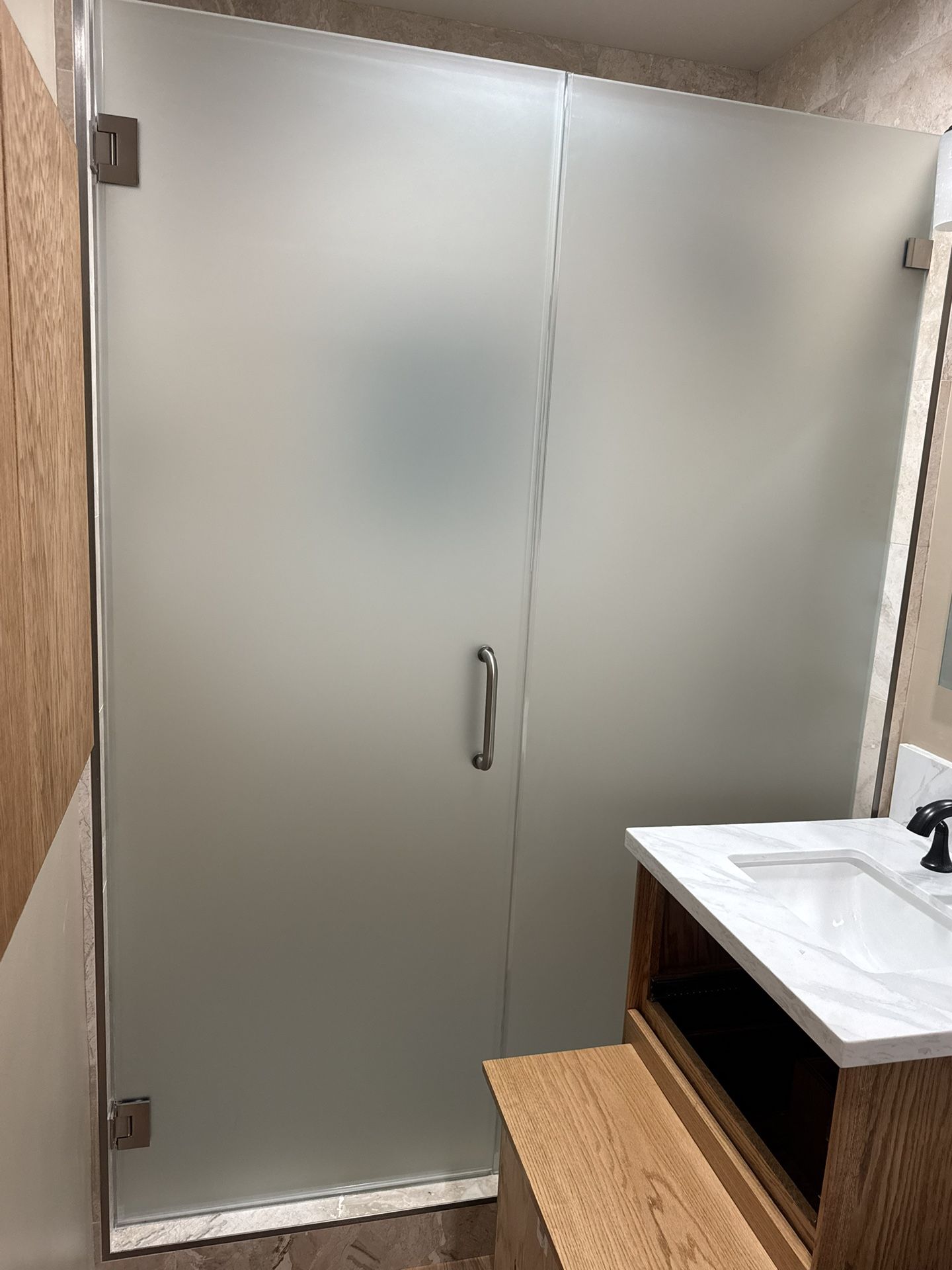 3/8 acid Glass Shower) Glass Doors