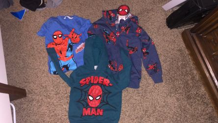 Spider-Man 7t 2 Hoodies And One Shirt