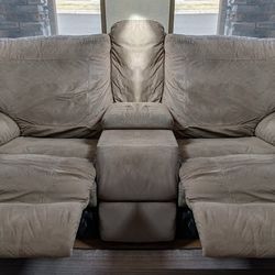 Micro Fiber Couch With Recliner. Great Condition.