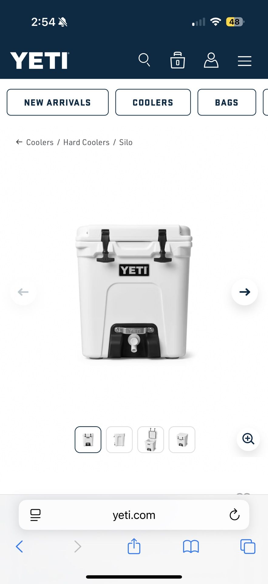 Brand New Yeti Cooler white