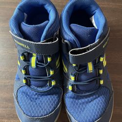 Merrell Hiking M-Outback Hiking Shoes Kids Boys 4.5 Mid Boots Navy MK262877