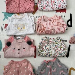 Baby Girl Footies Clothes bundle Newborn