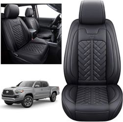 Toyota Tacoma 2005-2026 Tomatoman Seat Covers *2 Front* PU Leather Black