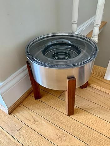 Slopper Stopper Stainless Dog Bowl With stand 