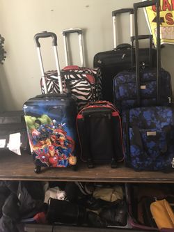 Adult And Kid’s Luggage Samsonite/Chaps/Marvel 