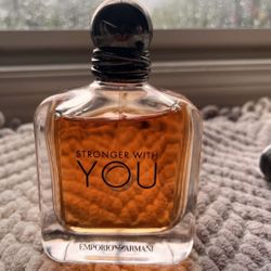 Stronger With You 3.3 Oz Bottle Barley Used Azzaro Most Wanted Sample Bottle 