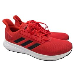 Adidas mens Duramo 9 running Orange/red comfy cushion sneakers Size 11