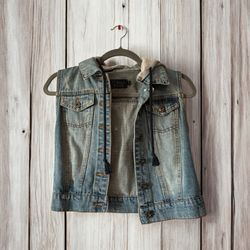 Jean Jacket Vest Crop