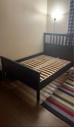 Full size black bed frame