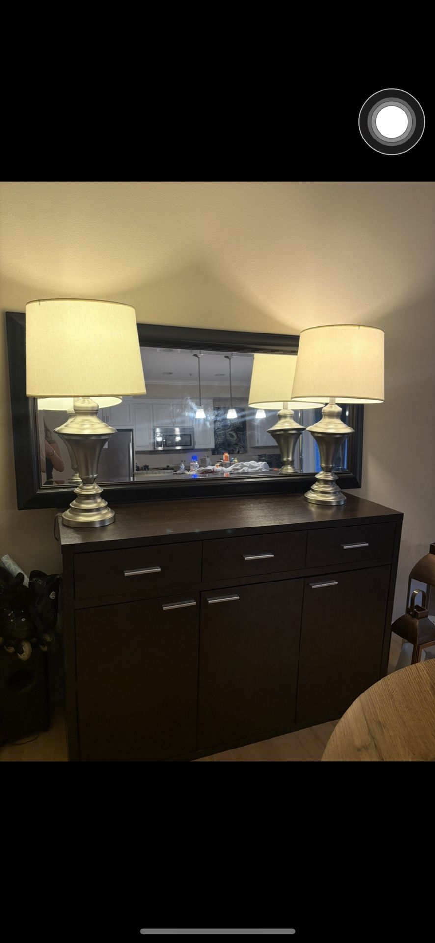 Lamps Dresser Cabinet Mirror $90