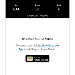 OsamaSon Floor Ticket