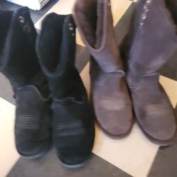 Bearpaw Womens  Leather Boots Sz 9