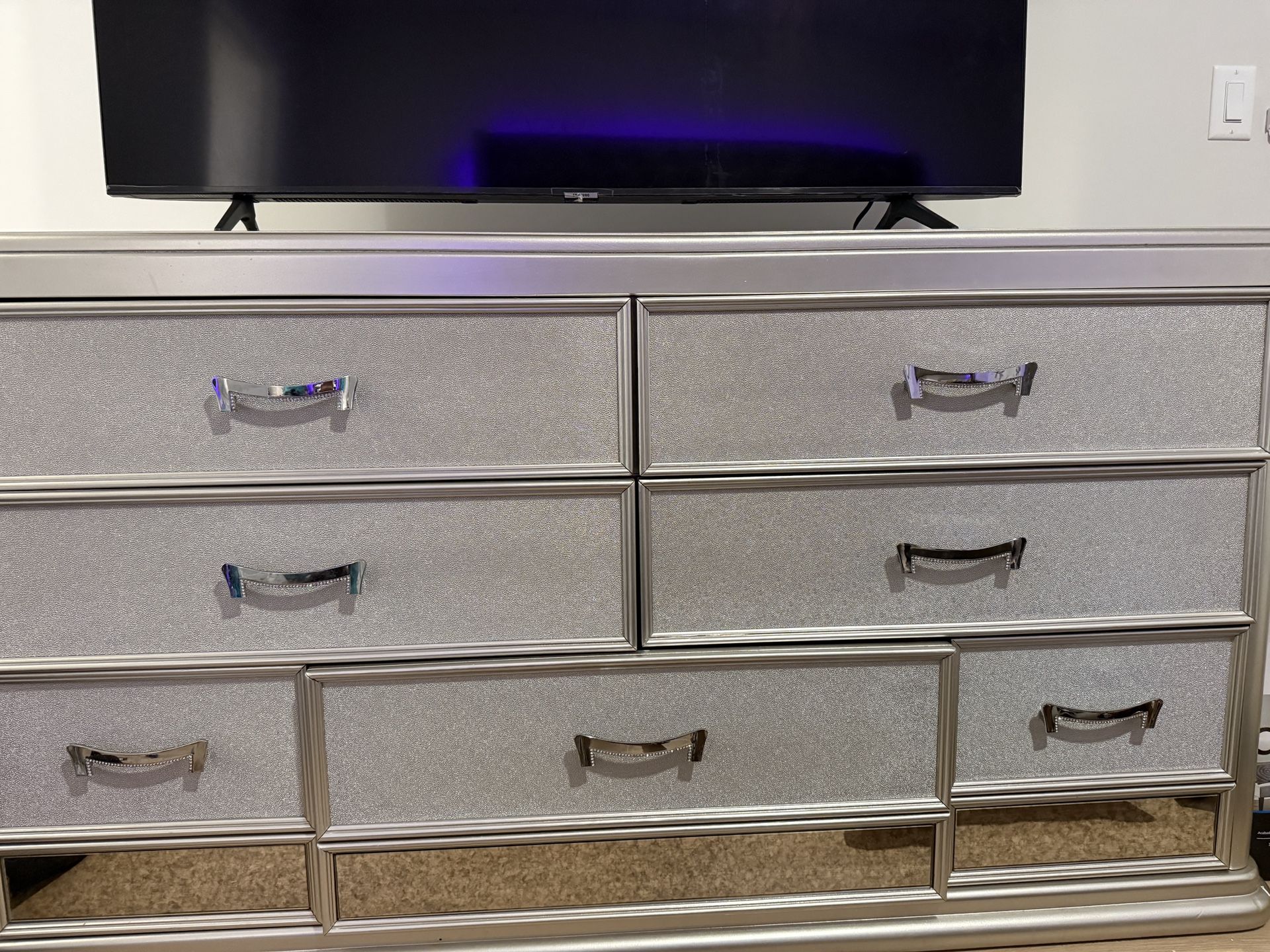 Custom Like New Dresser With Mirror