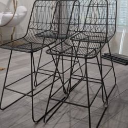 Black Metal Bar Chairs 
