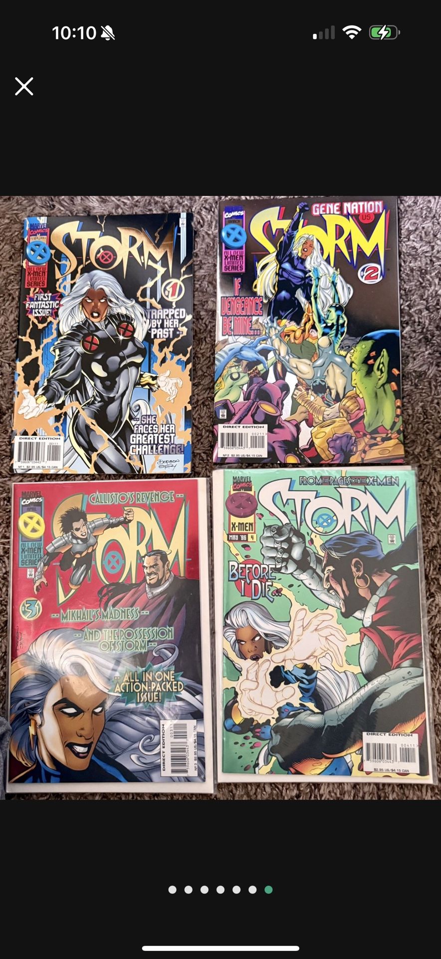 Marvel Comics Storm #1 2 3 4 Complete 1-4 Mini-Series 1996 X-Men